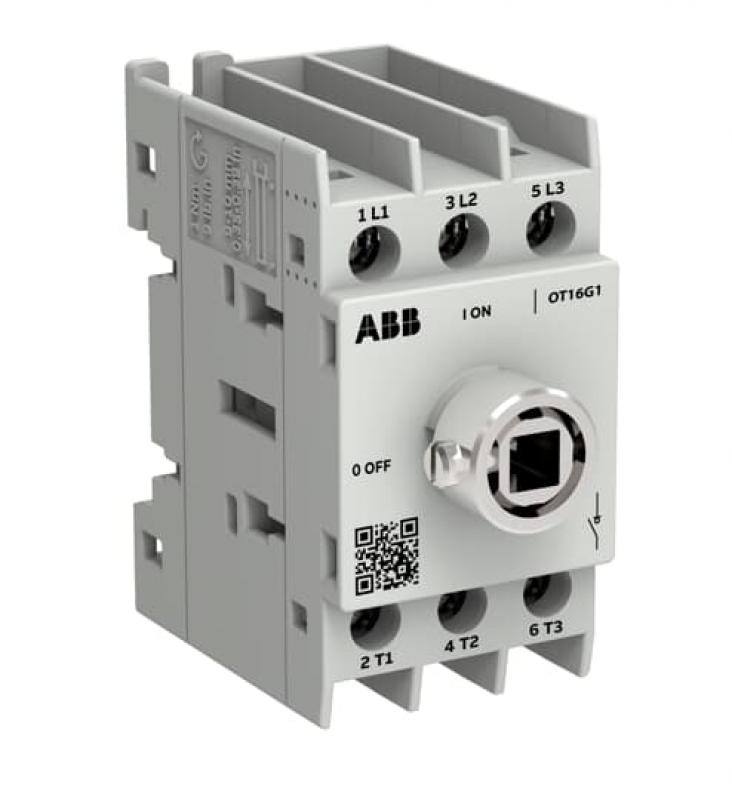 ABB OT16G1-3BSU/48 Lasttrennschalter OT Plus 16 A, Baugröße G1, 3-polig, exkl. Griff, Montageplatte Schraubklemmen, IEC und UL, inkl. Ring für Wellenmontage, Großverpackung 48 St.