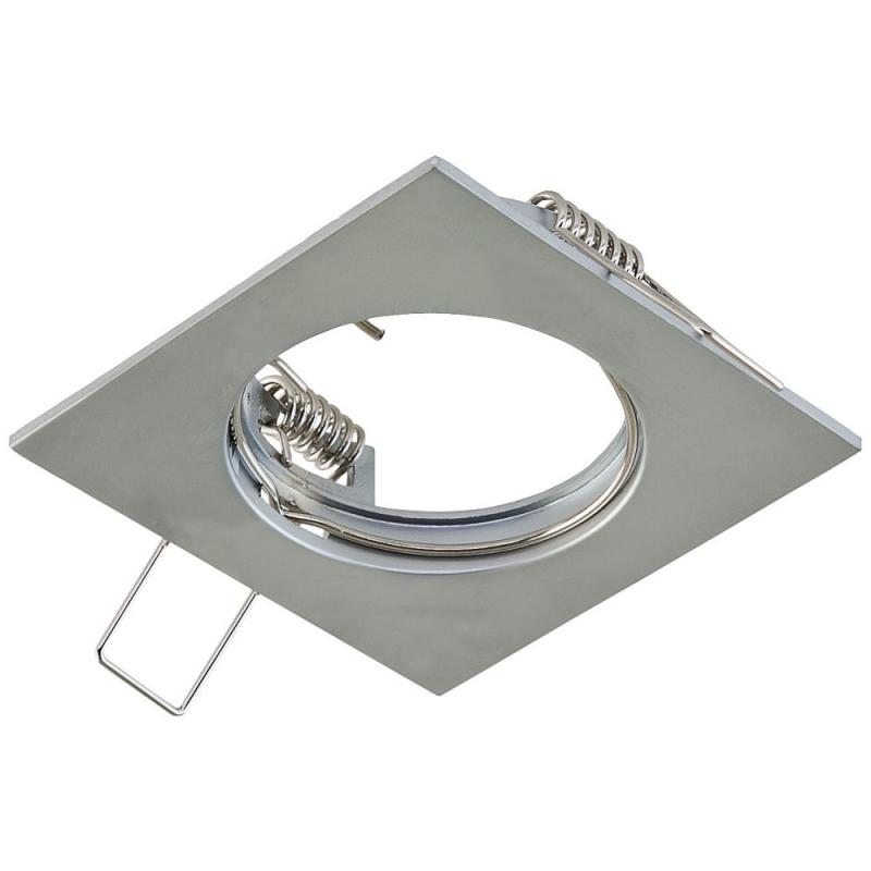 EVN Decken-Einbaustrahler für Niedervolt GU5.3 Leuchtmittel quadratisch chrom matt IP20 12V EinbauØ60