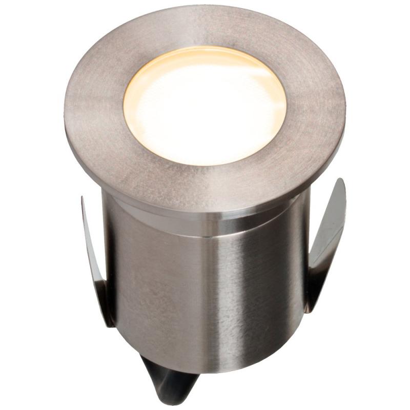 Edelstahl LED Bodeneinbau Strahler rund IP65 2W 3000K EVN