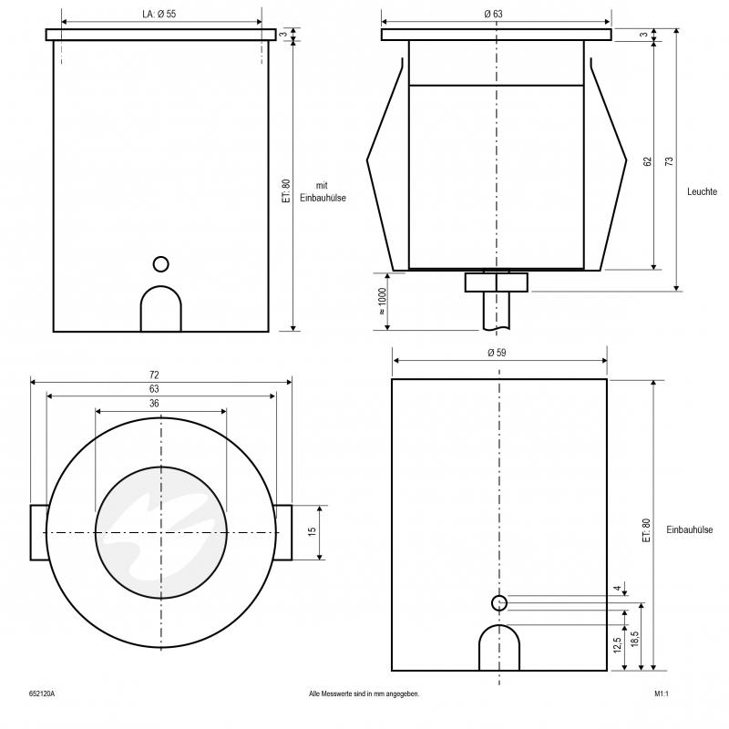 EVN LED Bodeneinbauleuchte, IP65 652120A