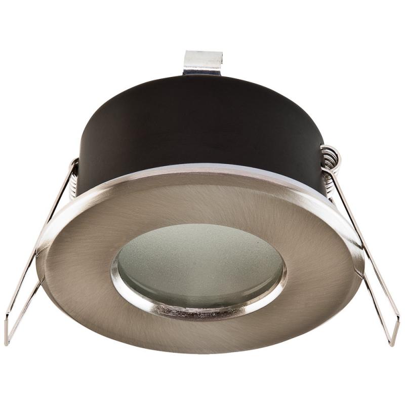 EVN 655013 Deckeneinbauleuchte Chrom satiniert IP65 Zamak 12V dimmbar Einbaudurchmesser 68 mm