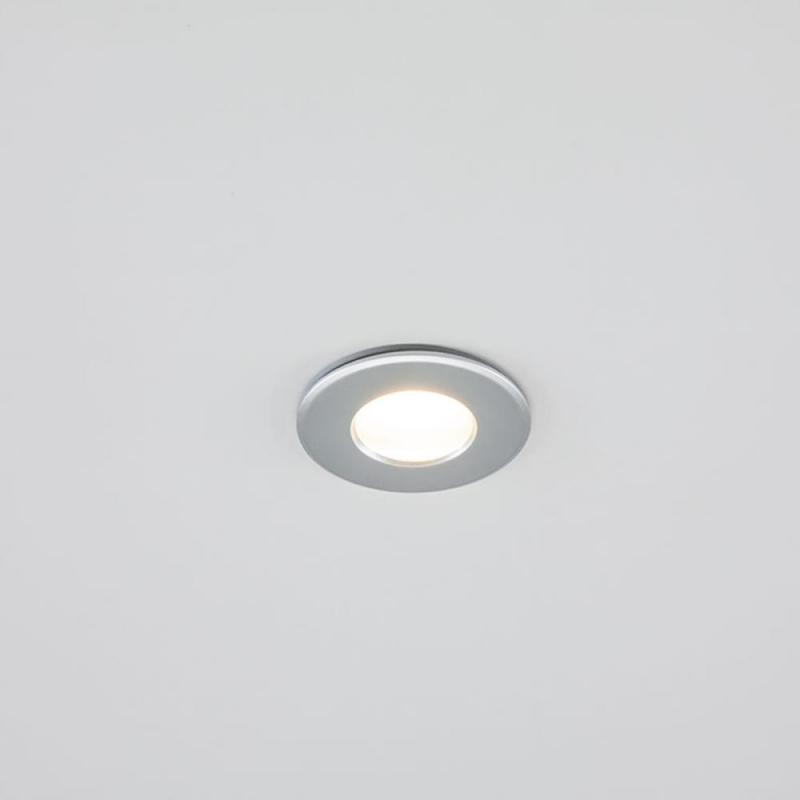 EVN 655014 Deckeneinbauleuchte IP65 Chrom Zamak GU5,3 12V dimmbar Einbaudurchmesser 68 mm