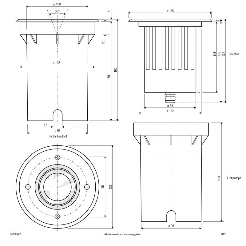 EVN Schwenkbare LED-Bodeneinbauleuchte, IP67 678710402