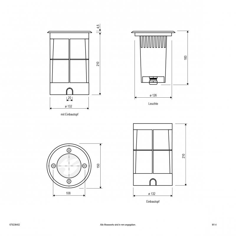 EVN Schwenkbare LED-Bodeneinbauleuchte, IP67 679236402