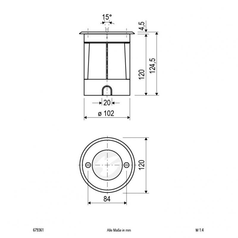 EVN Bodeneinbau Leuchte rund schwenkbar IP67 GX5.3 12V EinbauØ102