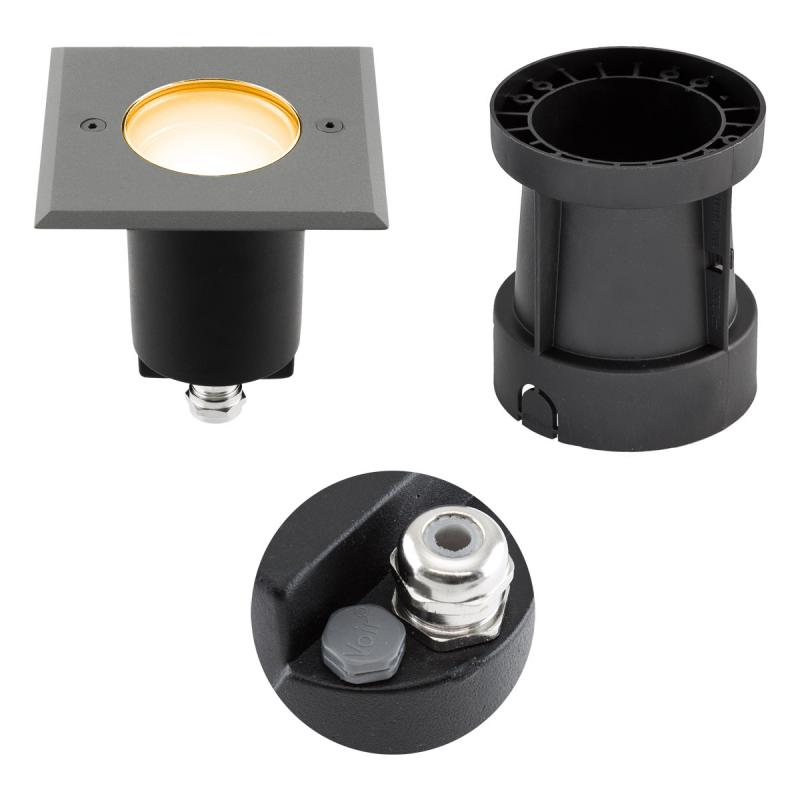 EVN Schwenkbare LED-Bodeneinbauleuchte, IP67 679435EVA402