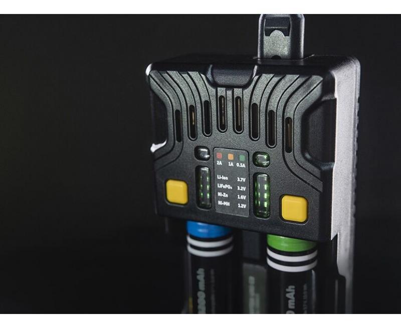 Armytek Uni C2 Steckertyp C - Universal-Ladegerät für IMR, Li-Ion 4.2V, Li-Ion 4.35V, Ni-MH, Ni-Cd und Li-FePO 4 - Akkus