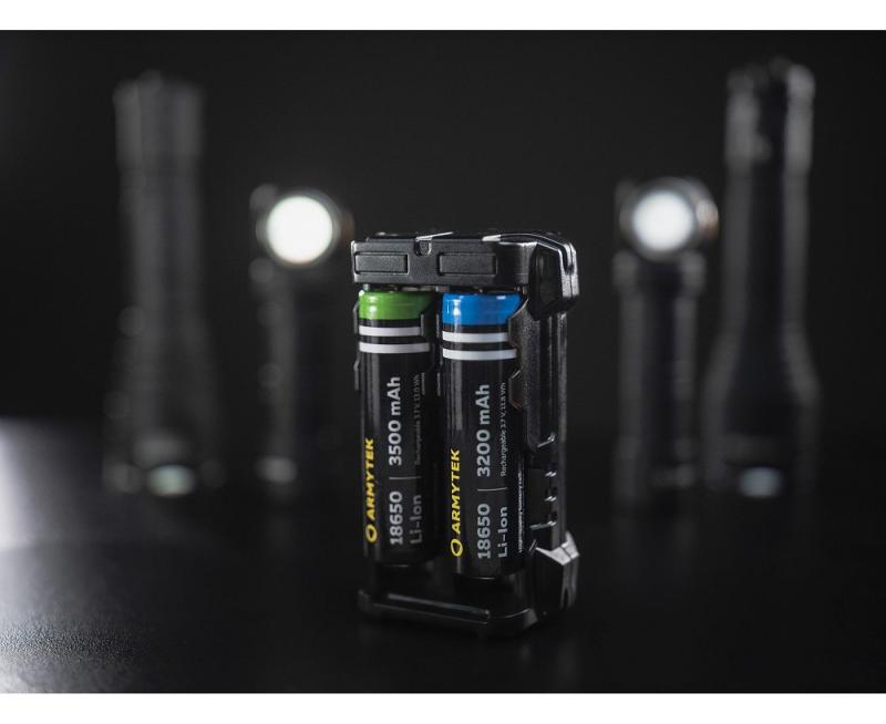 Armytek Handy C2 VE Ladegerät für 2 Akkus mit Powerbank-Funktion