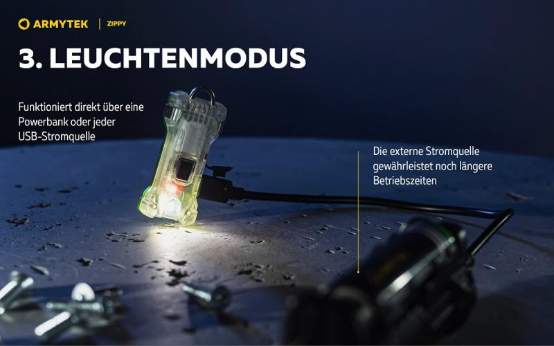 Armytek Zippy ES Mehrzweckleuchte (Grey Onyx) 3 in 1