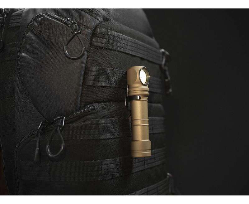 Armytek Wizard C2 Pro Magnet USB Sand Taschen- und Stirnlampe mit Magnethalterung akkubetrieben weißes Licht