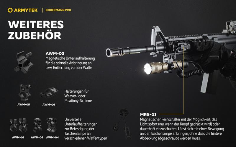 Armytek Dobermann Extended Set weißes Licht