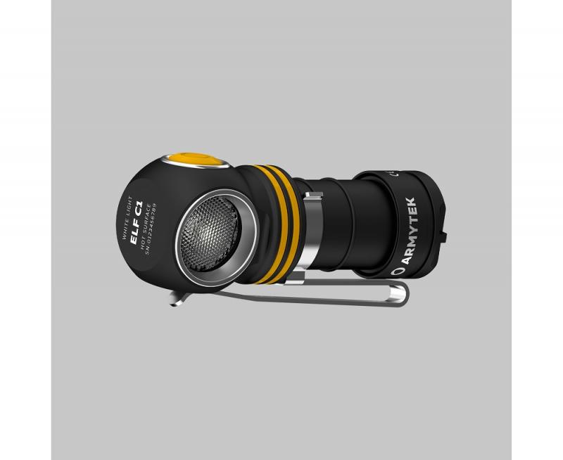 Armytek Elf C1 USB-C Taschen- und Stirnlampe mit Magnethalterung / Stirnhalterung akkubetrieben neutralweißes Licht