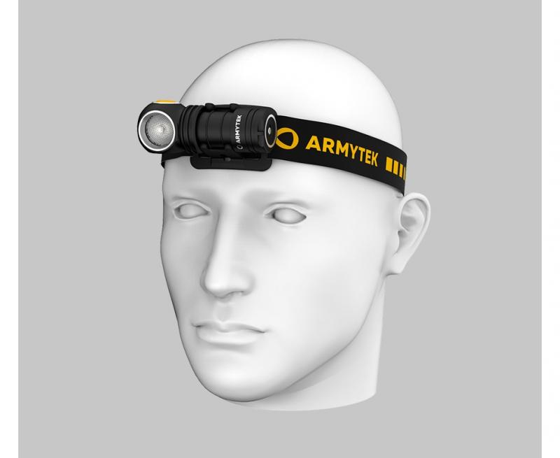 Armytek Wizard C1 Pro Magnet USB Taschenlampe und Stirnlampe 4 in1 mit Magnethalterung akkubetrieben (weißes Licht)