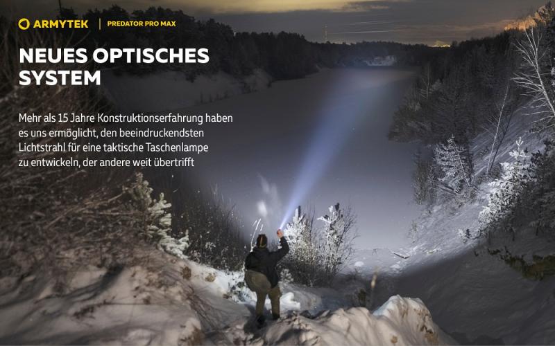 Armytek Predator Pro Pro White LED Taschenlampe akkubetrieben Magnet USB, neutralweißes Licht