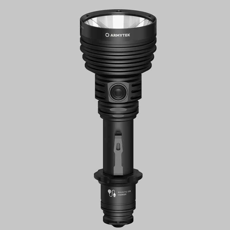Armytek Barracuda Pro Max Set Profi Taschenlampe und Suchscheinwerfer weißes Licht, magnetische Aufladung Akku