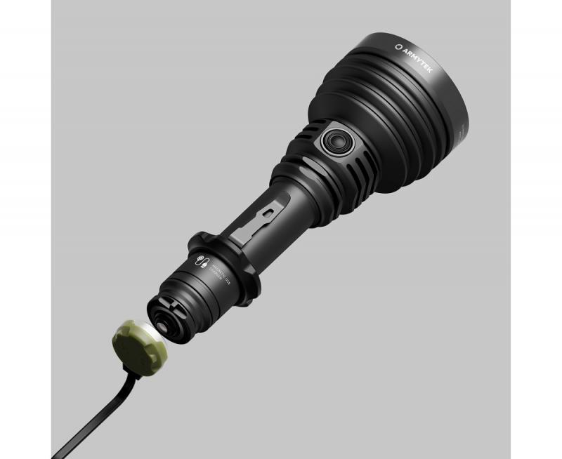 Armytek Barracuda Pro Max Set Profi Taschenlampe und Suchscheinwerfer weißes Licht, magnetische Aufladung Akku
