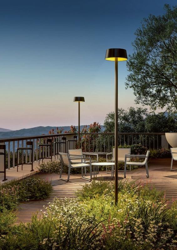 250cm Sigor Klewe Sundress Akku-Solarleuchte 4,4W 427lm IP65 3000K 8800mAh Ra80 anthrazit