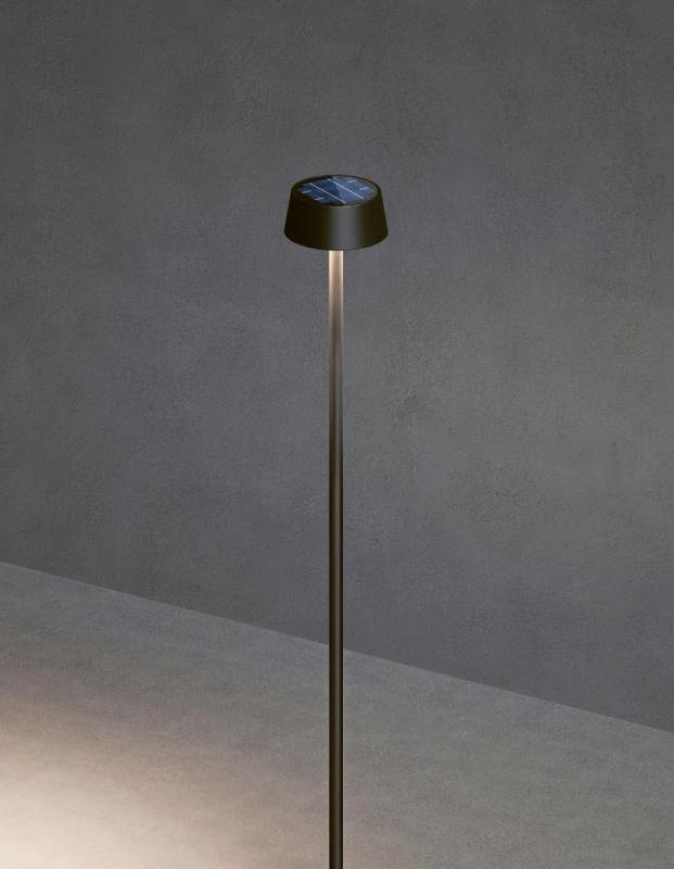 250cm Sigor Klewe Sundress Akku-Solarleuchte 4,4W 427lm IP65 3000K 8800mAh Ra80 anthrazit