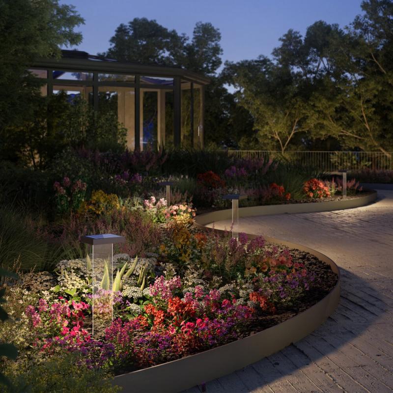 Sigor Klewe Scotty Akku-Solarleuchte 600mm 2,6W 210lm IP65 3000K 4400mAh Ra80 graphitgrau