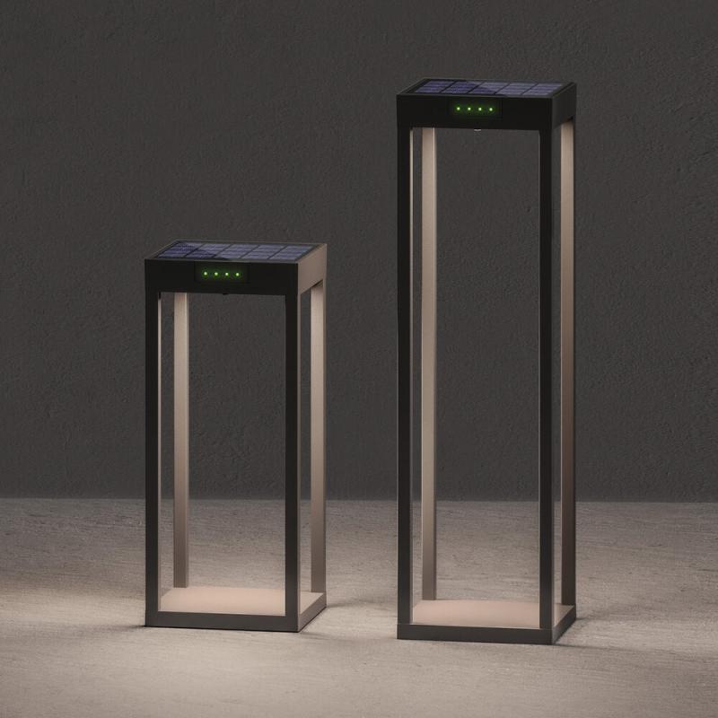 Sigor Klewe Radia Mini Akku-Solarleuchte 350mm 3W 173lm IP65 3000K 2200mAh Ra80 graphitgrau