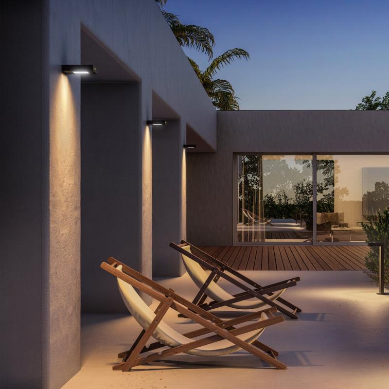 Sigor Klewe Ala Wall Akku-Solarleuchte 30mm 2,2W 202lm IP65 3000K 2200mAh Ra80 graphitgrau