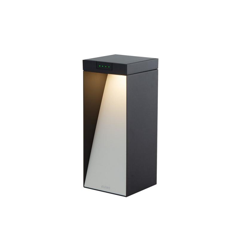 Sigor Klewe Milio Full Akku-Solarleuchte 350mm 2,2W 114lm IP65 3000K 2200mAh Ra80 graphitgrau 120 °