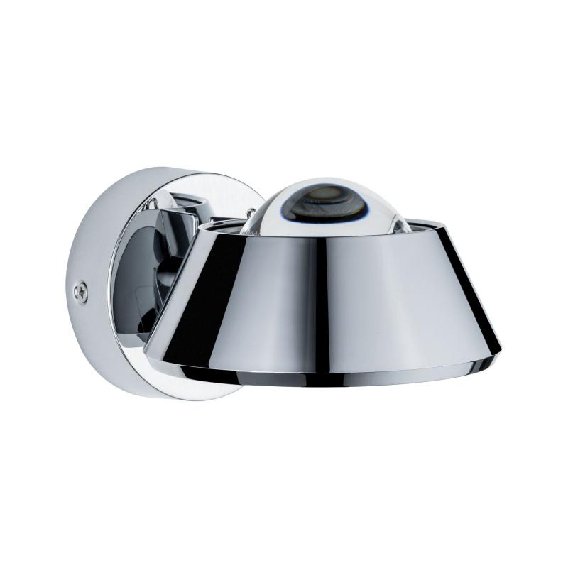 Regenbogen up&down LED Wandleuchte Sabik dimmbar Spritzwasserschutz Chrom Paulmann 70947
