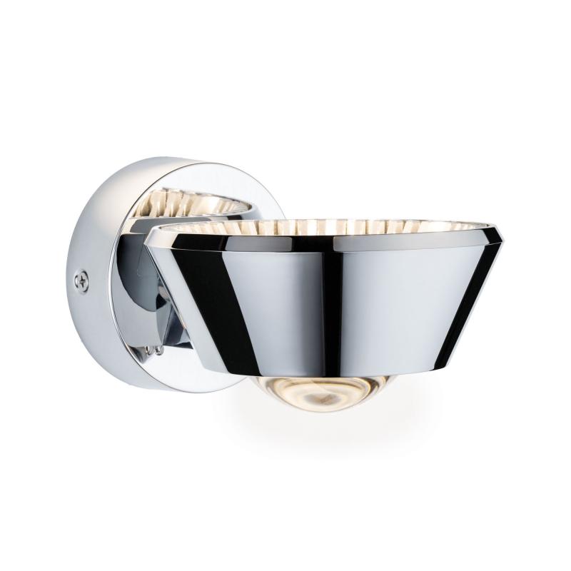 Regenbogen up&down LED Wandleuchte Sabik dimmbar Spritzwasserschutz Chrom Paulmann 70947