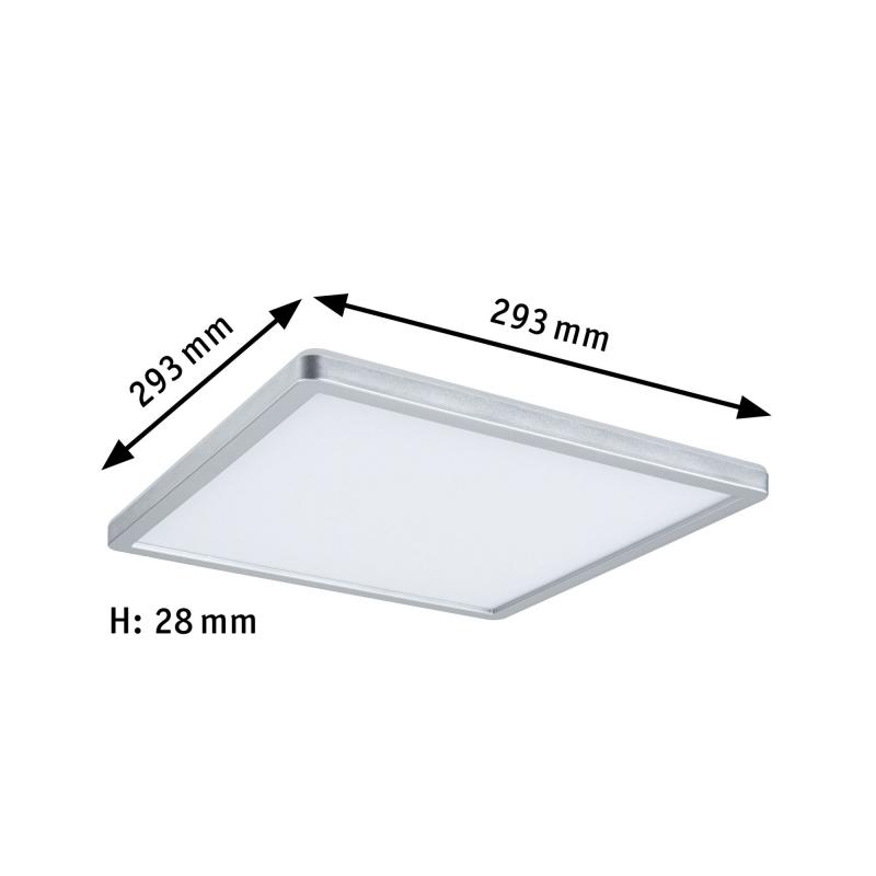 Paulmann 70994 LED Panel Atria Shine Backlight eckig modern schlicht warmweiß Chrom matt