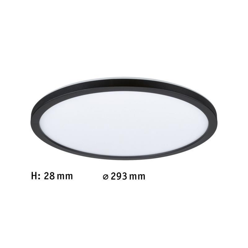 Paulmann 71012 LED Panel Atria Shine Backlight rund modern 293mm neutralweiß Schwarz