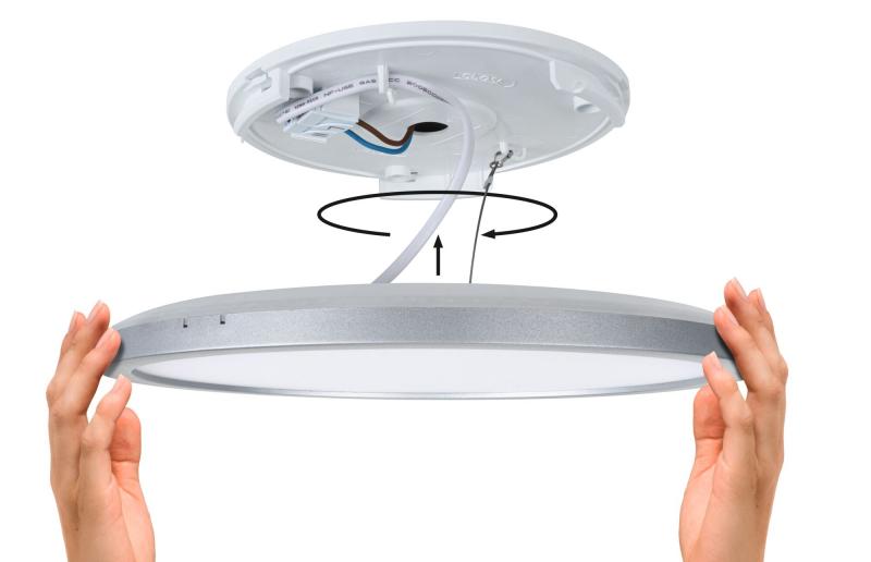 Paulmann 71028 LED Panel Atria Shine Backlight IP44 rund 293mm 16W 1600lm 3000K Holzoptik