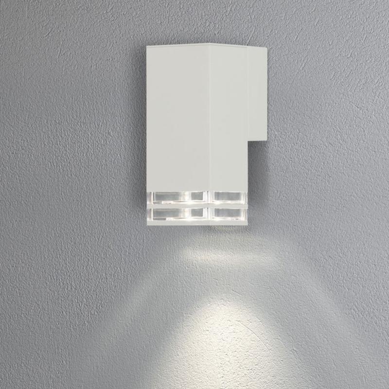 Konstsmide 411-250 Antares Wandleuchte weiß lackiertes Aluminium, klares Acrylglas