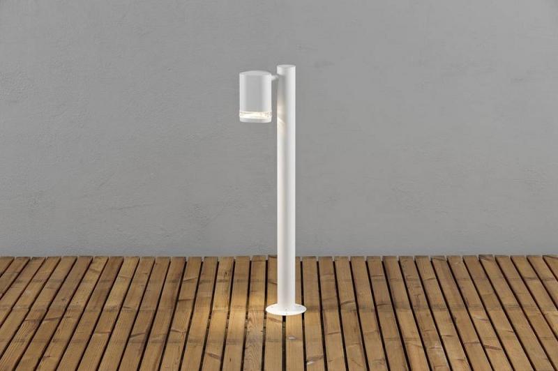 Konstsmide 7517-250 Modena Wegeleuchte weiß lackiertes Aluminium, klares Acrylglas, Reflektor