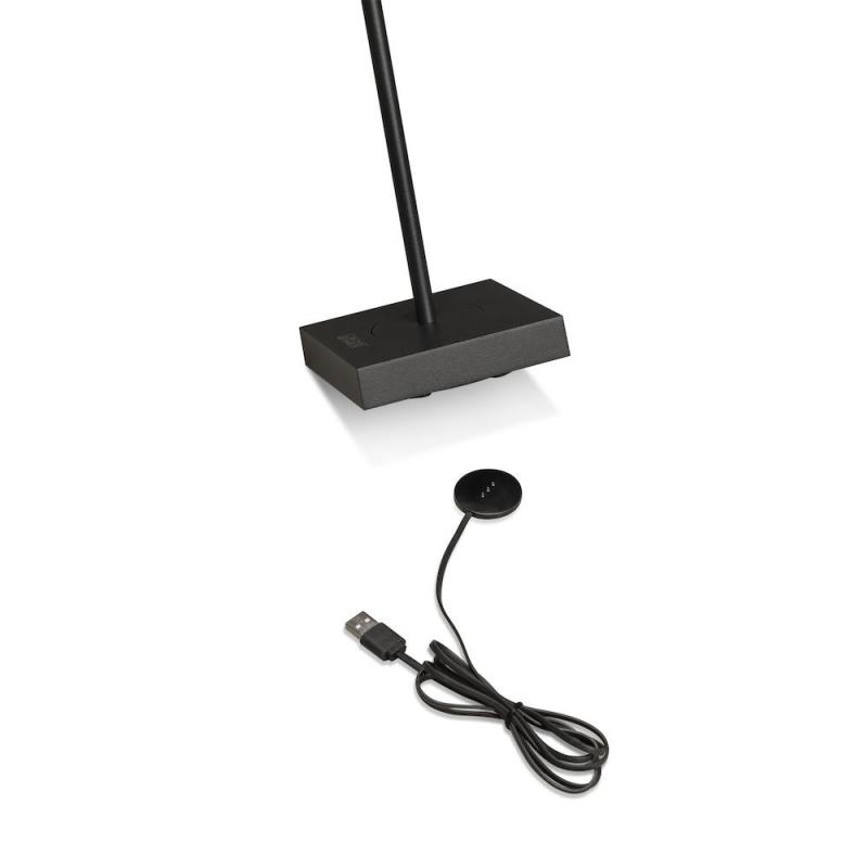 Mobile Tischleuchte SCILLA in Schwarz In&Out aus Aluminium & Glas dimmbar IP54 von Konstsmide