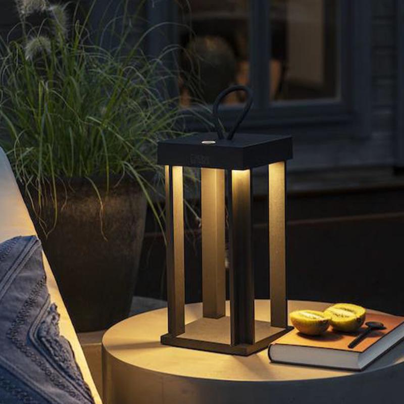 Terrassen Akku & USB Tischlaterne CANNES in Rost In&Out IP54 von Konstsmide