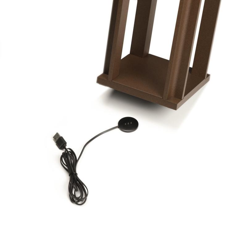 Terrassen Akku & USB Tischlaterne CANNES in Rost In&Out IP54 von Konstsmide