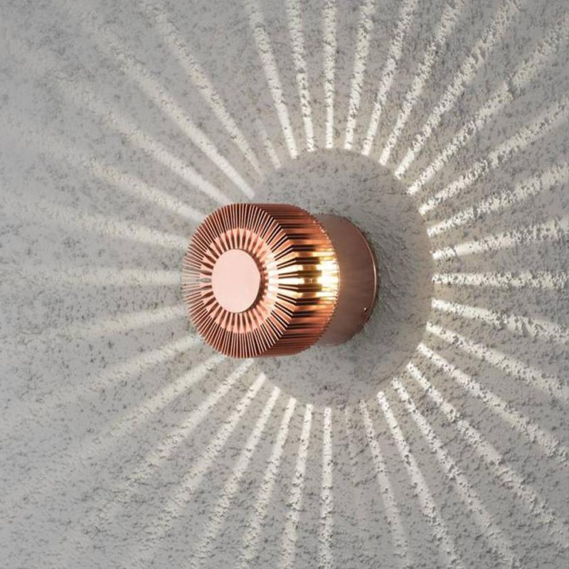 Konstsmide 7900-900 Monza Wandleuchte massives Aluminium, kupferfarben anodisiert