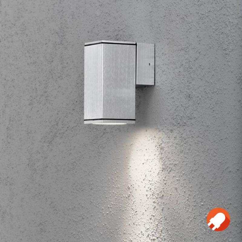 Konstsmide 7908-310 Monza Wandleuchte Aluminium, klares Glas, Reflektor