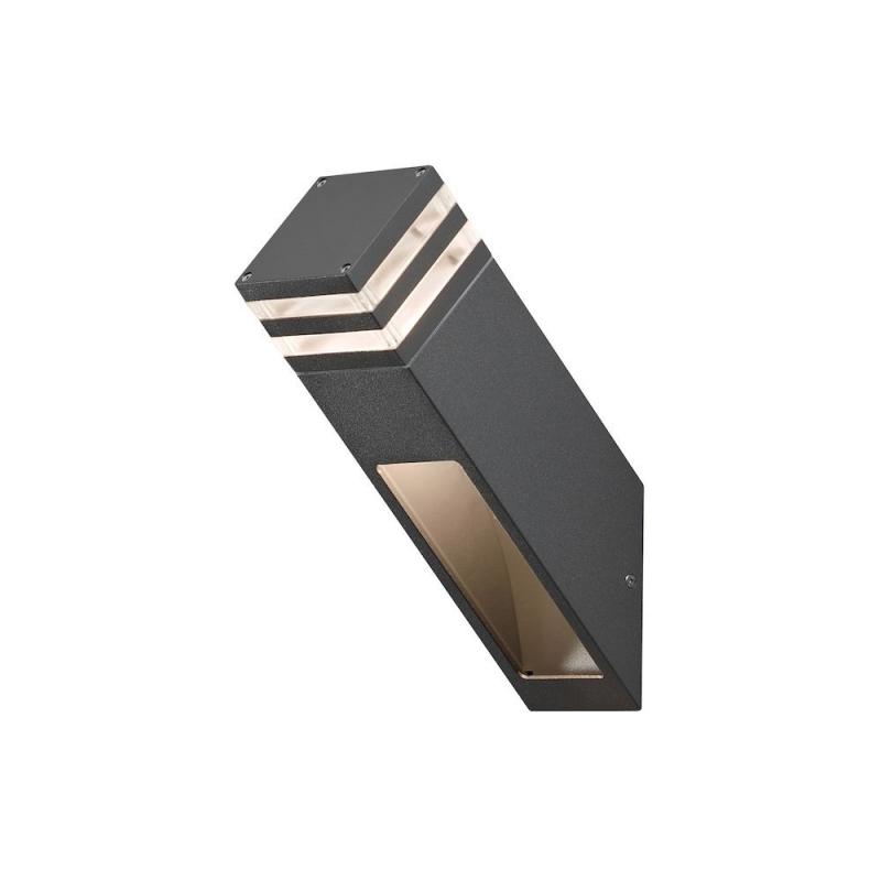 Konstsmide 7944-370 Massa Wandleuchte anthrazit lackiertes Aluminium, klares Acrylglas