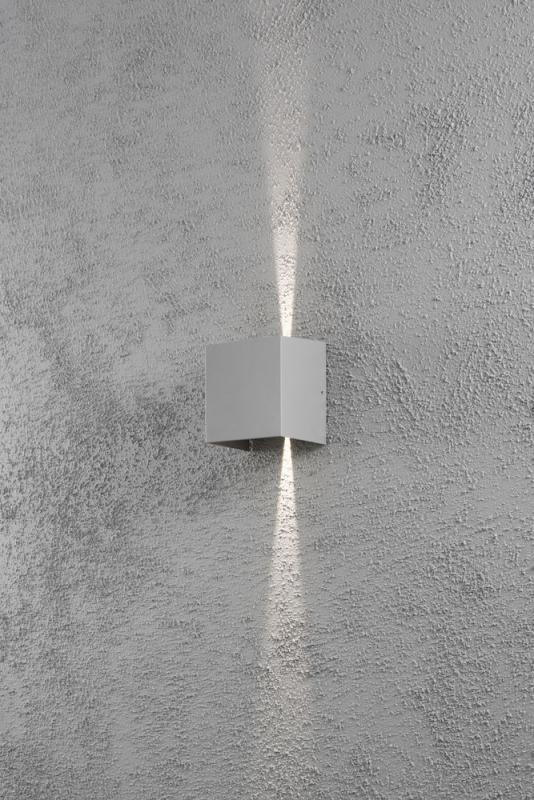 Konstsmide 7959-310 Cremona Wandleuchte grau lackiertes Aluminium, klares Acrylglas, individuell verstellbarer Lichtaustritt