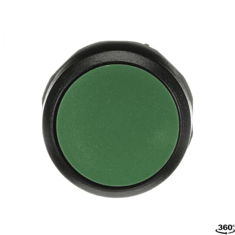 ABB MP1-10G Drucktaster, grün, flach-tastend, Frontring, Kunststoff schwarz nicht beleuchtbar