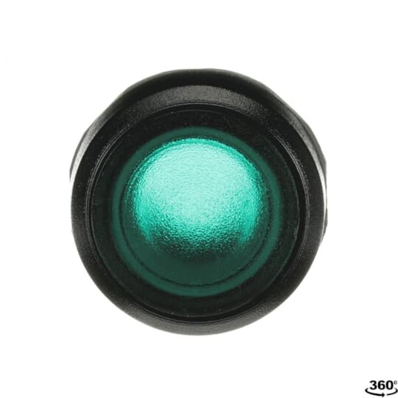 ABB MP1-11G Leuchtdrucktaster, grün, flach-tastend, Frontring, Kunststoff schwarz beleuchtbar, transparent