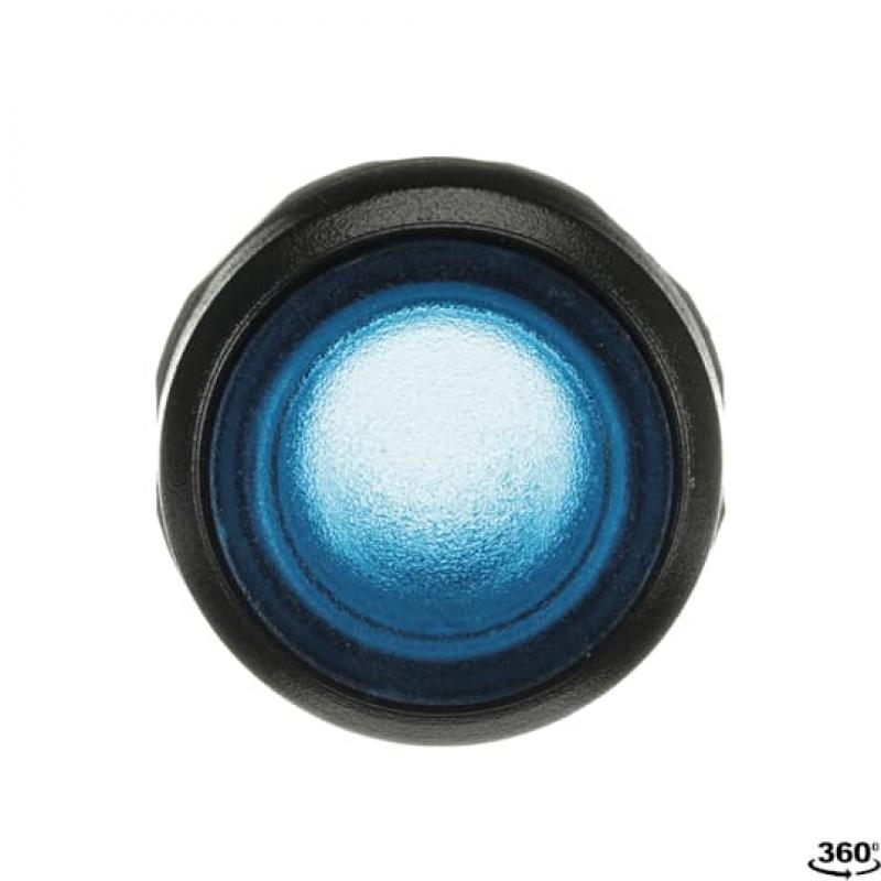 ABB MP1-11L Leuchtdrucktaster, blau, flach-tastend, Frontring, Kunststoff schwarz beleuchtbar, transparent