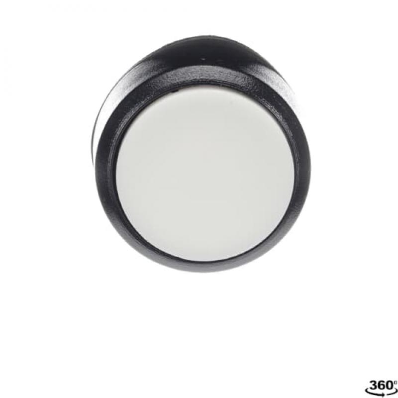 ABB MP1-11W Leuchtdrucktaster, weiss, flach-tastend, Frontring, Kunststoff schwarz beleuchtbar, transparent