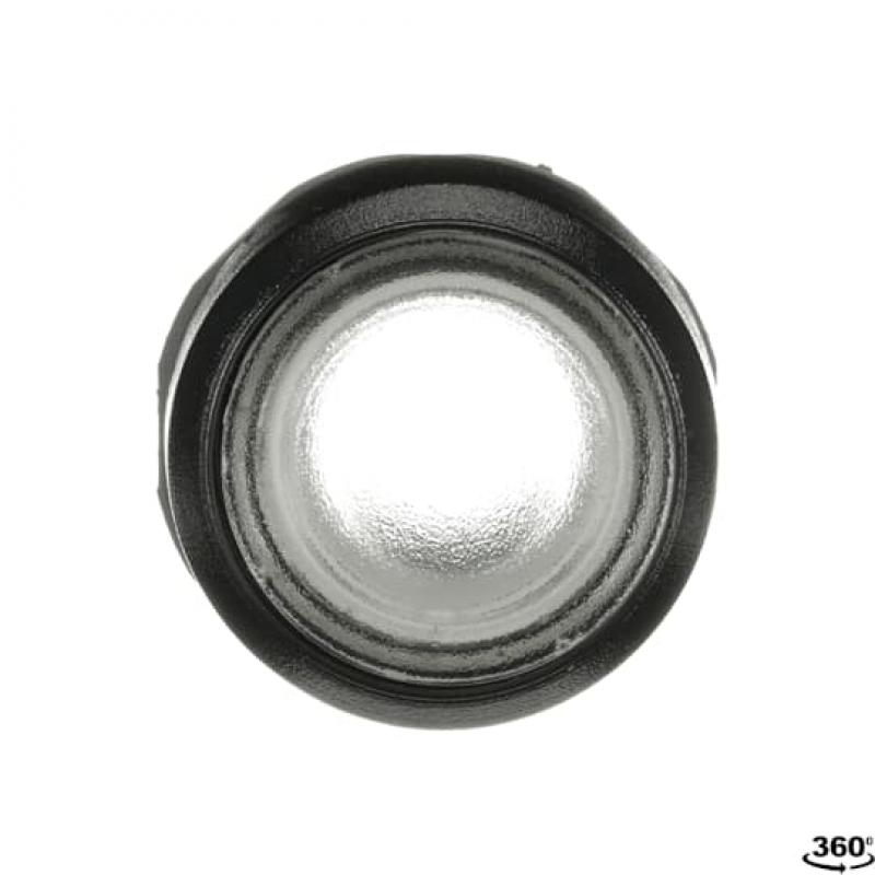 ABB MP1-11C Leuchtdrucktaster, farblos, flach-tastend, Frontring, Kunststoff schwarz beleuchtbar, transparent