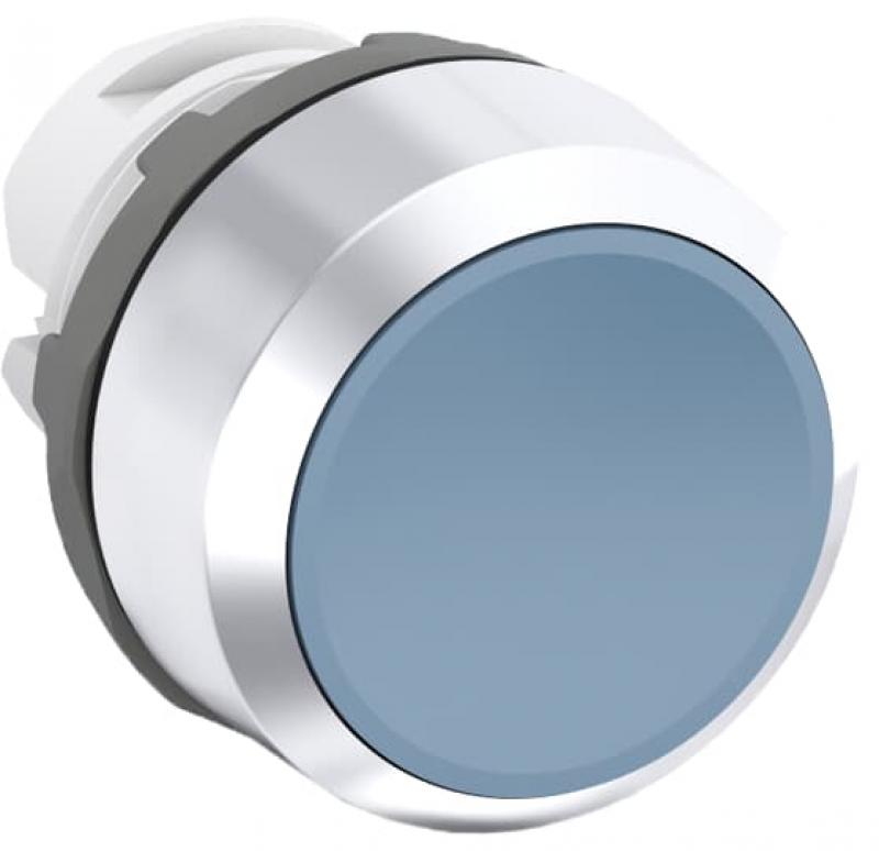 ABB MP1-20L Drucktaster, blau, flach-tastend, Frontring, Kunststoff verchromt nicht beleuchtbar