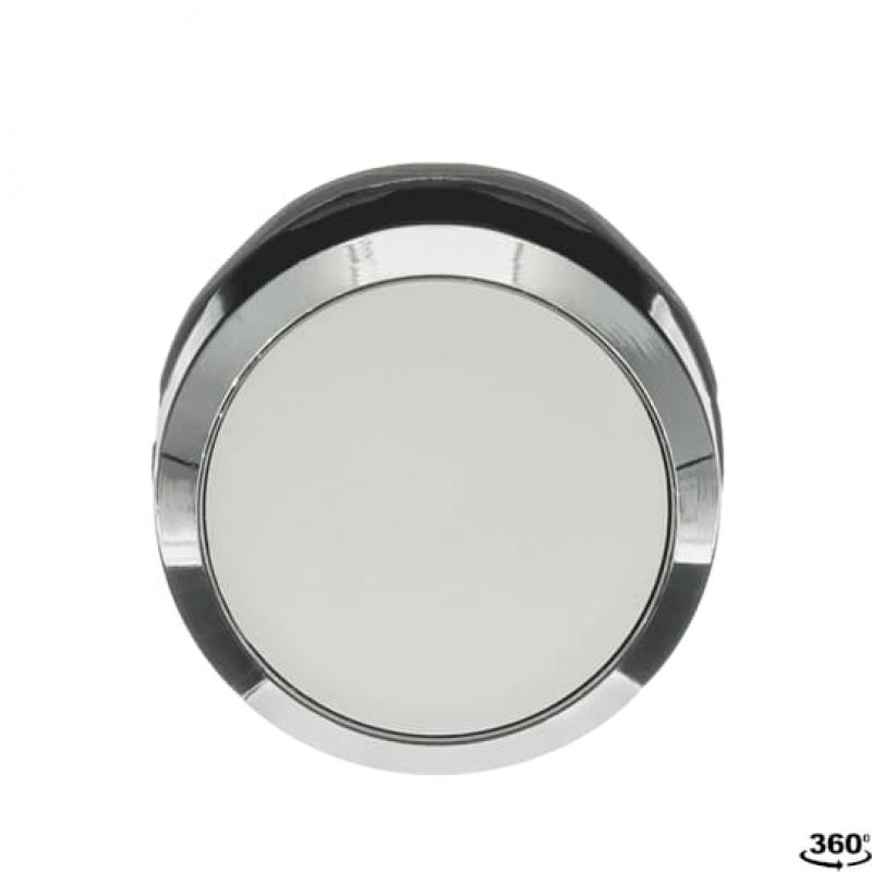 ABB MP1-30W Drucktaster, weiss, flach-tastend, Frontring, Metall verchromt nicht beleuchtbar