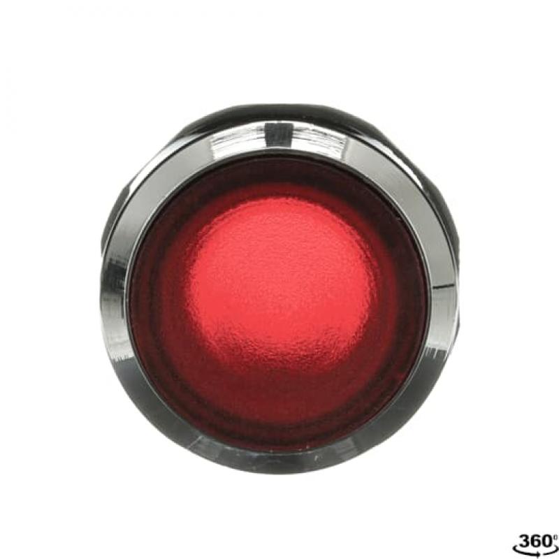 ABB MP1-31R Leuchtdrucktaster, rot, flach-tastend, Frontring, Metall verchromt beleuchtbar, transparent