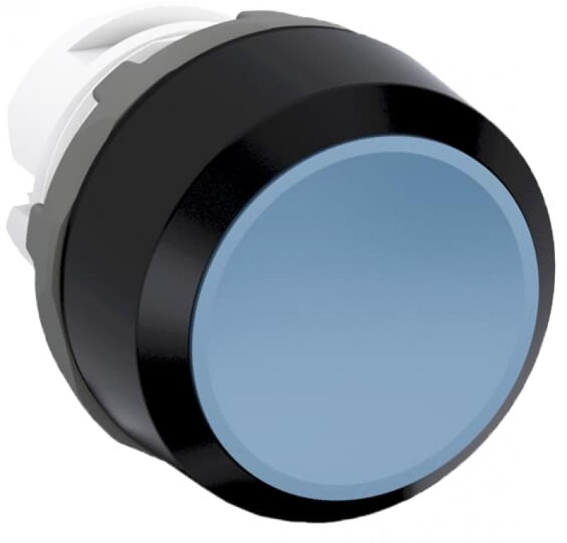 ABB MP2-10L Drucktaster rastend flach, blau, Frontring Kunststoff schwarz, nicht beleuchtbar