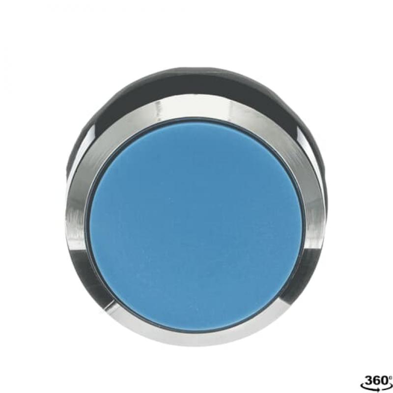 ABB MP2-30L Drucktaster, blau, flach-verrastend, Frontring, Metall verchromt nicht beleuchtbar